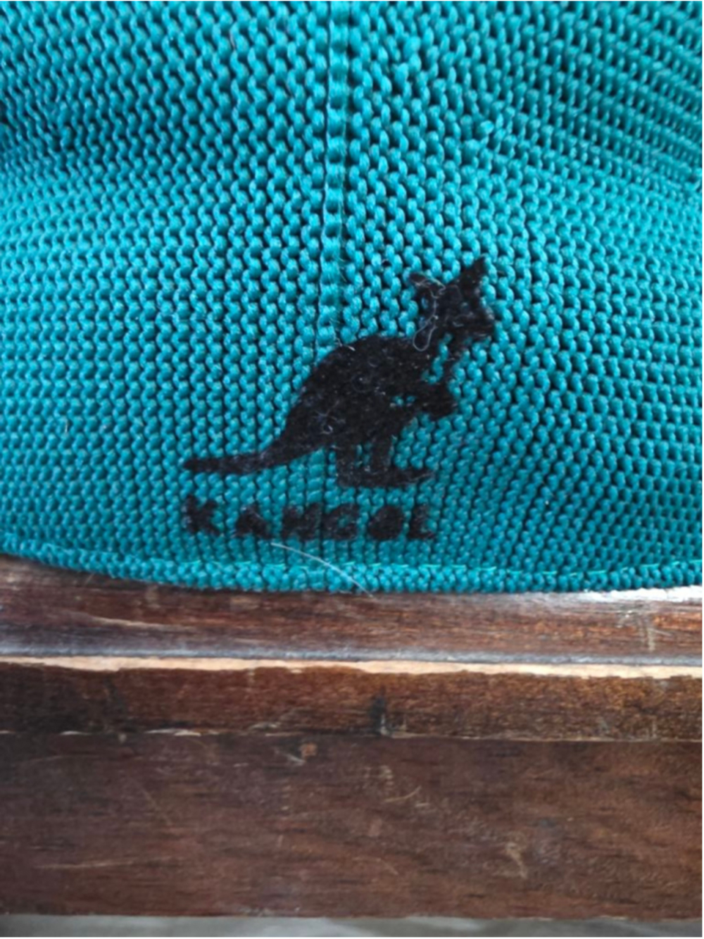 Men's Vintage Kangol Tropic Ventair Cap S/M Teal Green with Black Logo